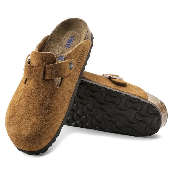 NWT Authentic Birkenstock Boston Suede Soft Footbed Clog in Mink - Picture 8 of 16
